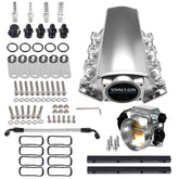 For LS LS1 LS2 LS6 92MM Intake Manifold with Throttle Body Compatible with Chevy 4.8L 5.3L 5.7L 6.0L